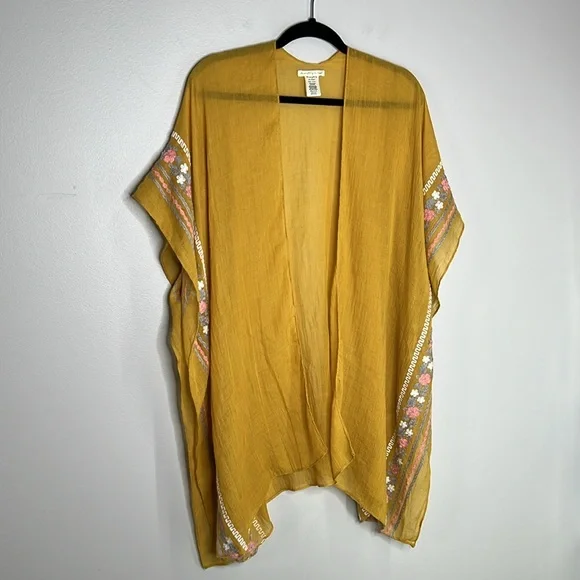 Do Everything In Love boho embroidered Kimono style cardigan - Picture 3 of 11